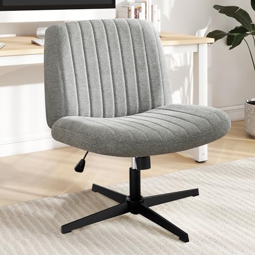 Versatile Office Chair with Armless Design and Adjustable Height